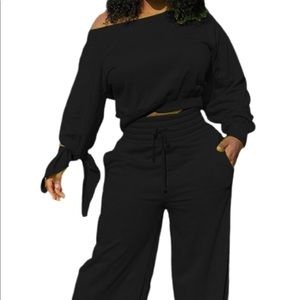 Black 2piece Sweat Set